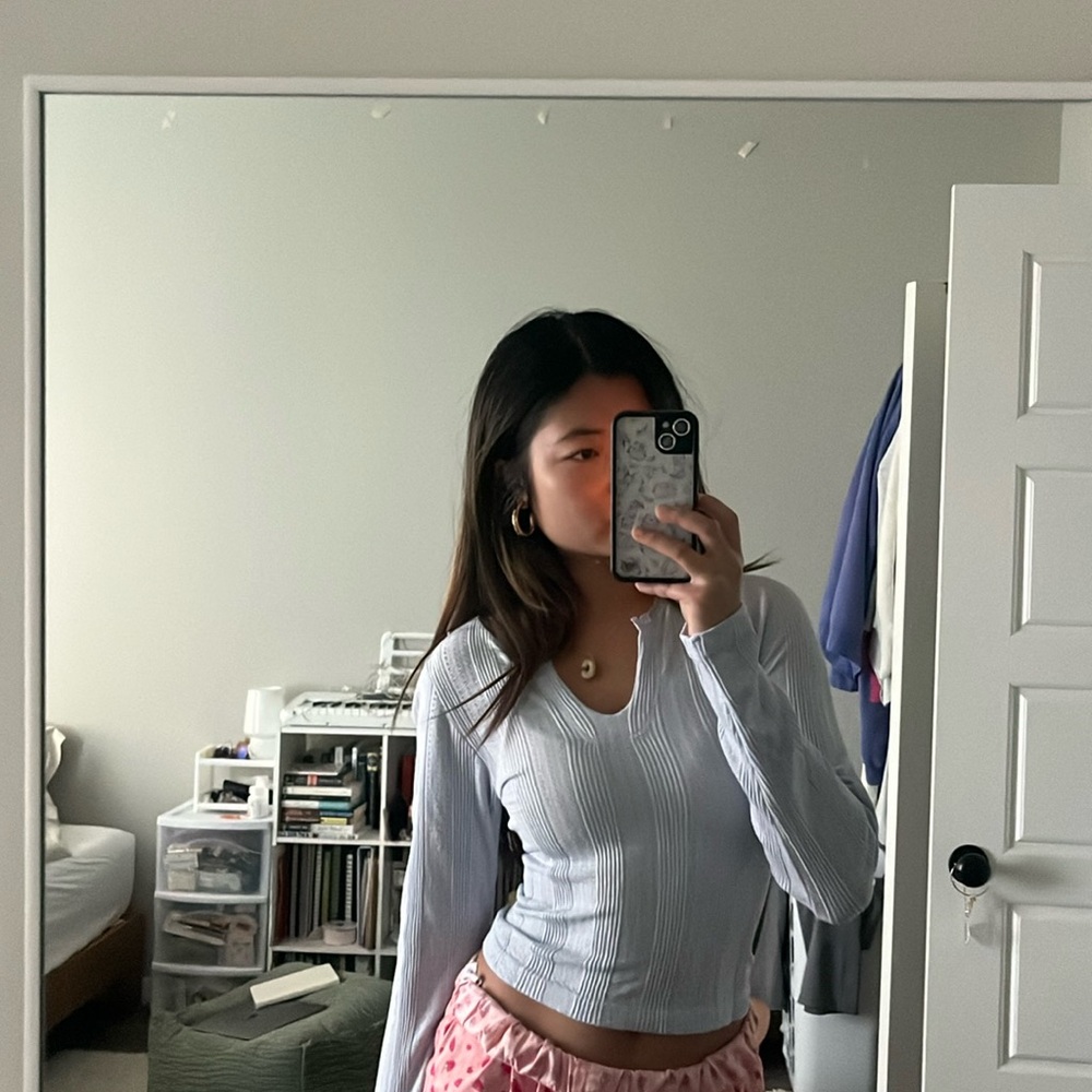 baby blue long sleeve